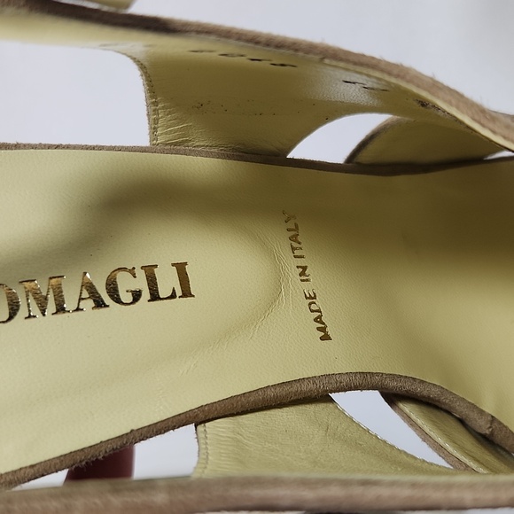 Bruno Magli Suede Sligback Peep-Toe Heels European Sz40 - Picture 9 of 16